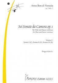 Venezia, Anna Bon di % Six Sonata da Camera, op. 1, vol. 1 - OB/PN