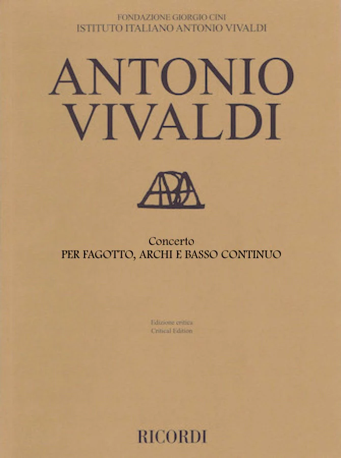 Vivaldi, Antonio % Concerto in g, F8 #11, RV 500 for bassoon & orchestra (score) - BSN/STGS