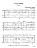 Tchérépnine, Nikolai Nikolayevich % Six Quatours, op. 35 (score & parts)- 4BSN