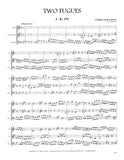 Mozart, Wolfgang Amadeus % Two Fugues, K. 153 & K. 154 (score & parts) - OB/CL/BSN or FL/CL/BSN