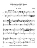 Collection % Fifteen Romanian Folk Songs (performance score) - 2OB