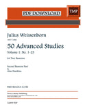 Weissenborn, Julius % 50 Duets on Advanced Studies, vol. 1 (performance score) - 2BSN (PDF)