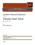 Kummer, Gotthelf Heinrich % 24 Trios, op. 11 & op. 13 (parts only) - 3BSN