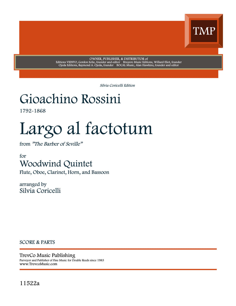 Rossini, Gioachino % Largo al factotum (Coricelli) (score & parts) - WW5