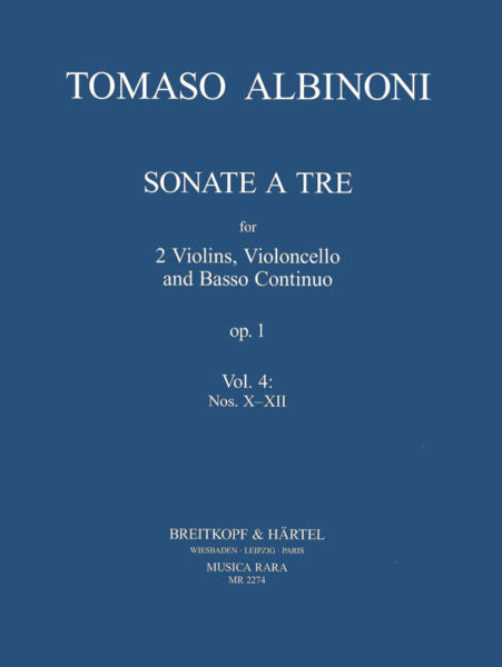 Albinoni, Tomaso % Sonata a Tre Op 1 #10-12-2OB/BSN/PN (Basso Continuo)