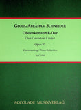 Schneider, Georg Abraham % Concerto in F, op. 87 for oboe & piano-OB/PN
