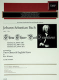 Bach, J.S. % Three Three-Part Inventions (score & parts)(Watson) - 2 OB/BSN