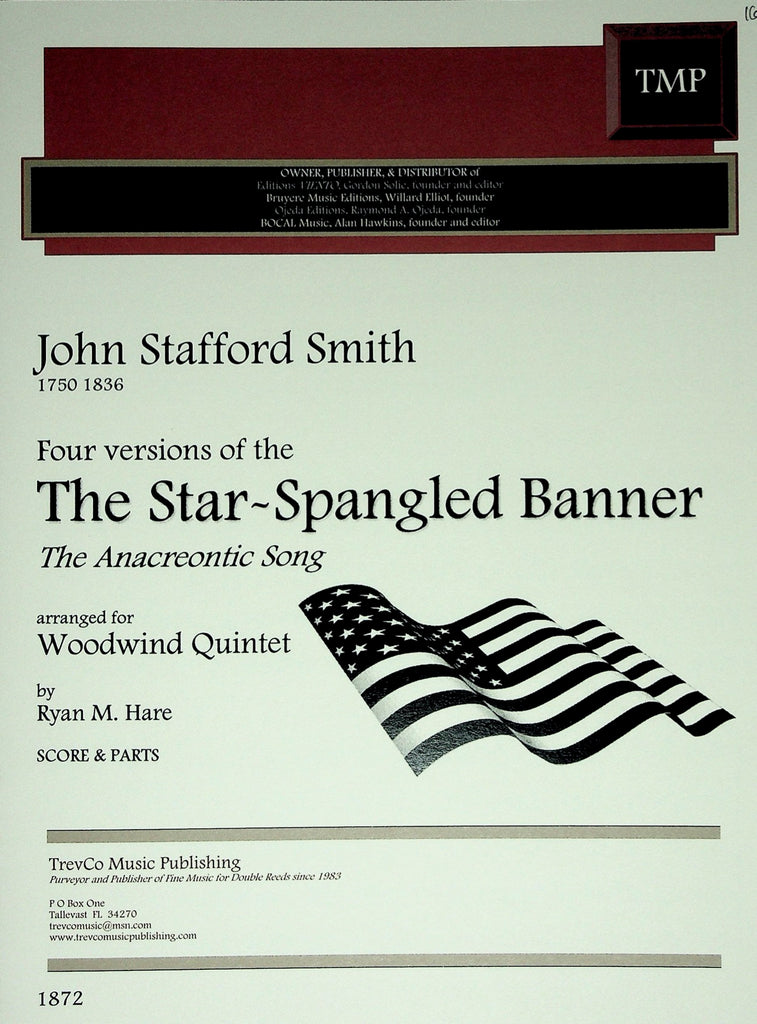 Smith, John Stafford % The Star Spangled Banner - 4 Settings (score & parts)-WW5