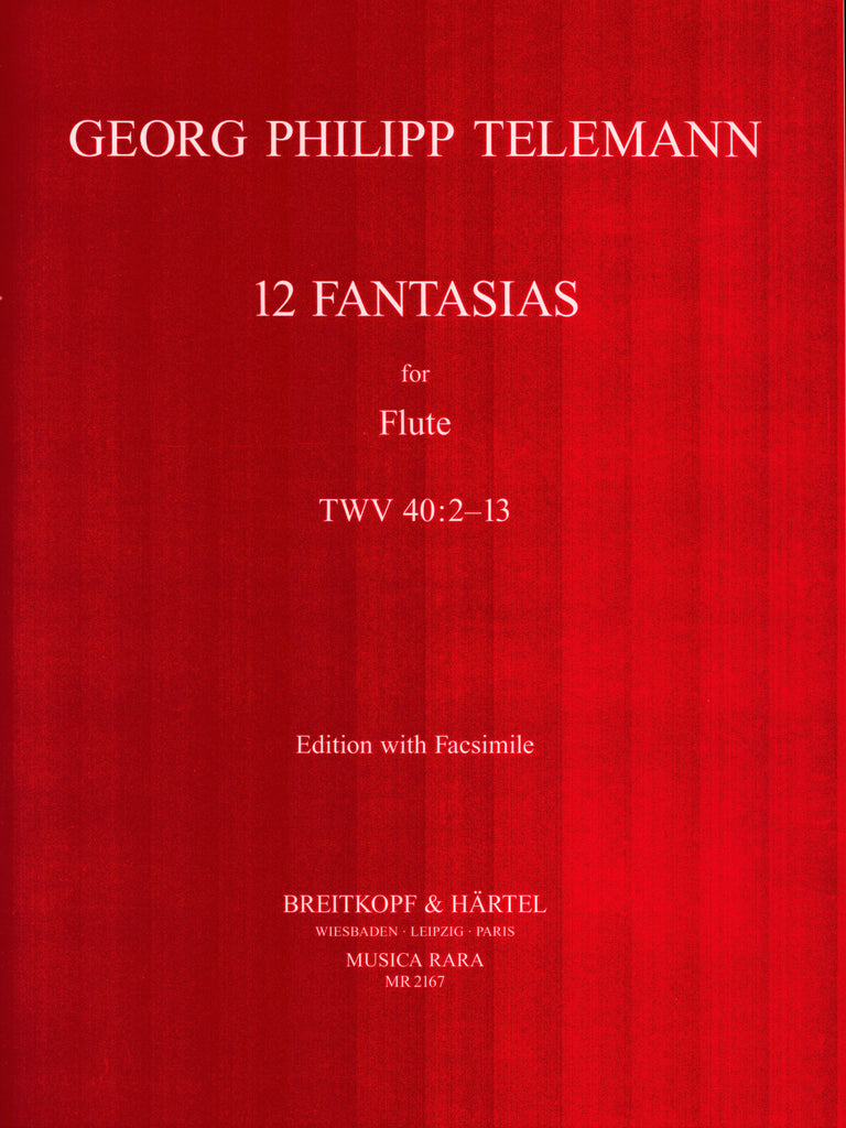 Telemann, Georg Philipp % Twelve Fantasies TWV 40:2-13 - SOLO OB (FL)