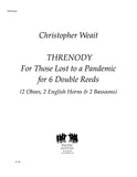 Weait, Christopher % Threnody for Those Lost to a Pandemic (score & parts) - 2OB/2/EH/2BSN