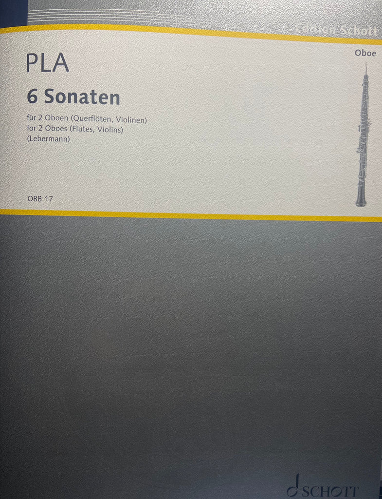 Pla, Juan Bautista % 6 Sonatas - 2OB