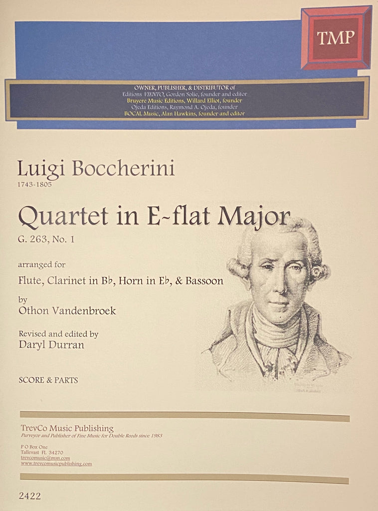 Boccherini, Luigi % Quartet in Eb Major, G.263 #1 (score & parts)-WW4