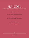 Handel, Georg Friedrich % Six Sonatas, V1 HWV 380 & 381 - 2OB/PN or OB/VLN/PN (Basso Continuo)