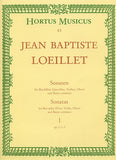 Loeillet, Jean Baptiste % Sonatas V1 Op 1 #1-#3-OB/PN (Basso Continuo)