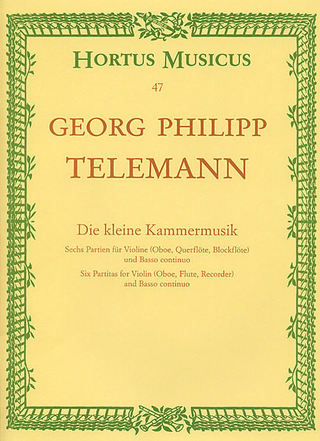 Telemann, Georg Philipp % Die Kleine Kammermusik: Six Partitas - OB/PN (Basso Continuo)