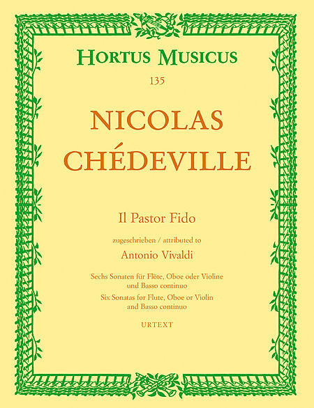 Chedeville, Nicholas % Six Sonatas "Il Pastor Fido" - OB/PN (Basso Continuo)