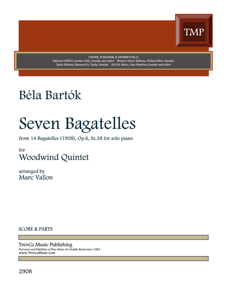 Bartok, Bela % Seven Bagatelles (score & parts) - WW5