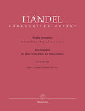Handel, Georg Friedrich % Six Sonatas, V2, HWV 382 & 383 - 2OB/PN or OB/VLN/PN (Basso Continuo)