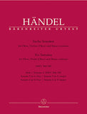 Handel, Georg Friedrich % Six Sonatas, V3 HWV 384 & 385 - 2OB/PN or OB/VLN/PN (Basso Continuo)