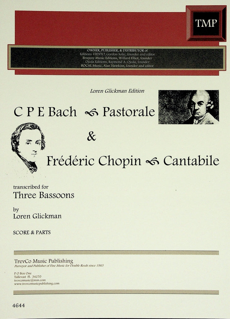 Bach/Chopin % Pastorale/Cantabile (Glickman) (score & parts)-3BSN