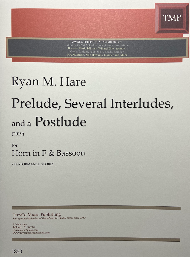 Hare, Ryan % Prelude, Several Interludes, and a Postlude-BSN/HRN
