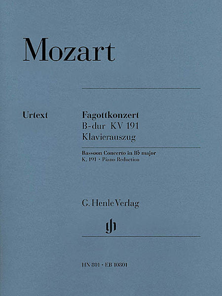 Mozart, Wolfgang Amadeus % Concerto in Bb Major, K191 (Levin) - BSN/PN