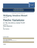 Mozart, Wolfgang Amadeus % Twelve Variations on "Ah, vous dirai-je, maman" K265 (score & parts) - 3BSN