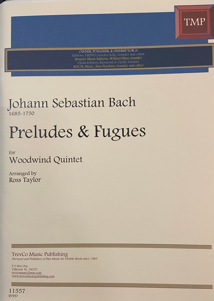 Bach, J.S. % Preludes & Fugues (score & parts) - WW5
