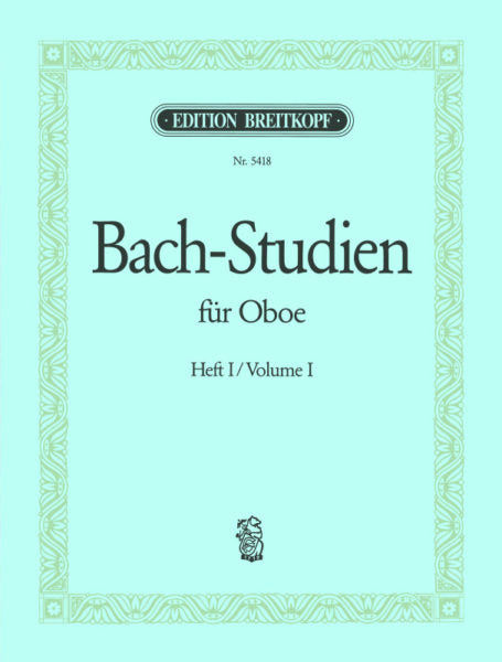 BACH-STUDIEN für Oboe  1＆2 BREITKOPF Bach-Studies for Oboe, Book 1 - OB - Trevco Music