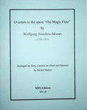 Mozart, Wolfgang Amadeus % Overture to "The Magic Flute" (score & parts) - FL/CL/BSN or FL/OB/BSN