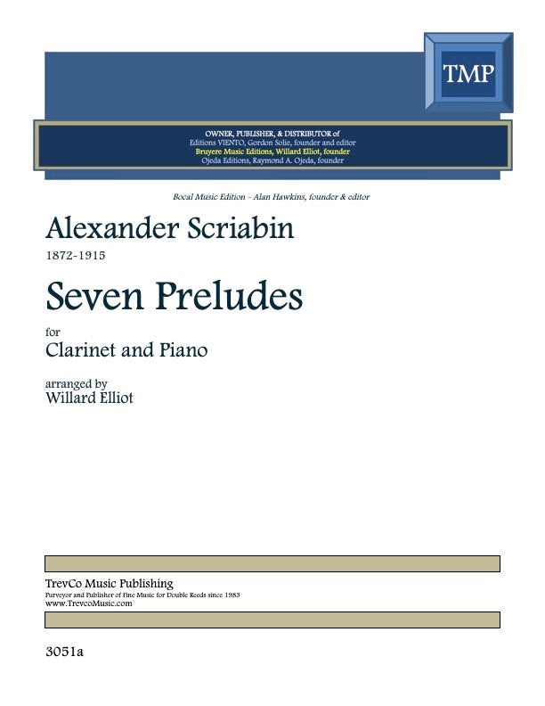 Scriabin, Alexander % Seven Preludes - CL/PN