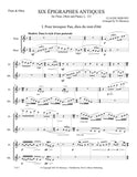 Debussy, Claude % Six Epigraphes Antiques - FL/OB/PN