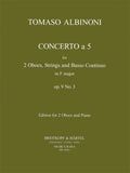 Albinoni, Tomaso % Concerto a Cinque in F Major, op. 9, #3 (score & parts) - 2OB/ORCH