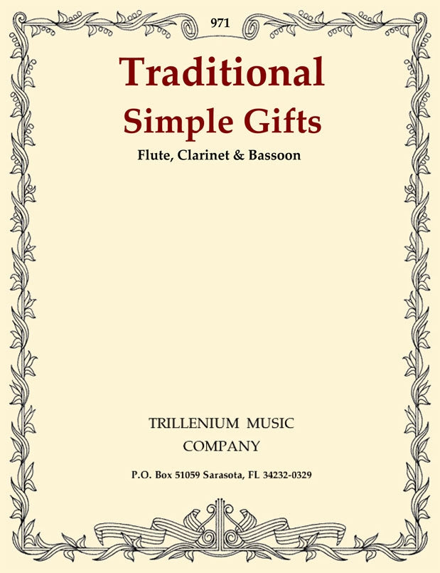 Traditional % Simple Gifts (score & parts)-FL/CL/BSN
