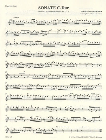 Sonata in C Major, BWV 1027 - EH/PN (Harpsichord) - Trevco Music