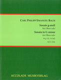 Bach, C.P.E. % Sonata in g minor, Wq132/H562 - SOLO OB