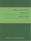 Wolf, Friedrich Adolf % Septet in F Major (score only) - CL/BSN/HN/VLN/VLA/CEL/KB