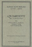Beecke, Ignaz von % Quartet #5 in D Major (score & parts) - OB/STG3