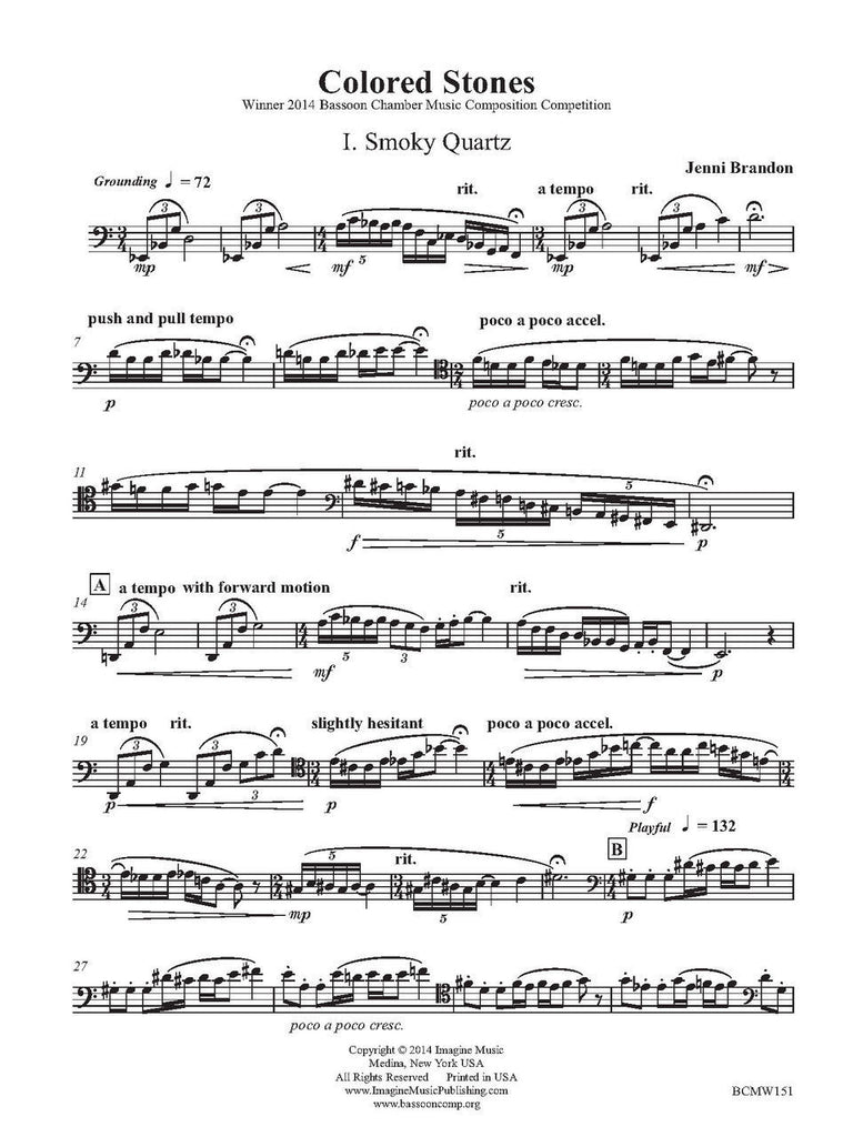 Colored Stones SOLO BSN Trevco Music