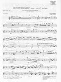 Durey, Louis % Divertissement, op. 107 (score & parts) - OB/CL/BSN