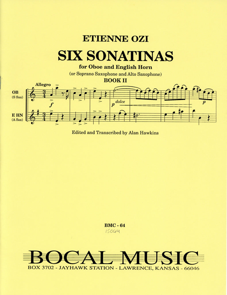 Ozi, Etienne % Six Sonatinas Book 2 (Performance Score)-OB/EH