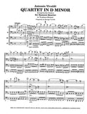 Vivaldi, Antonio % Quartet in d minor, F11 #6 (score & parts) - 4BSN