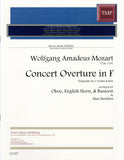 Mozart, Wolfgang Amadeus % Concert Overture in F Major, K.274 (score & parts) - OB/EH/BSN
