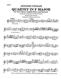 Vivaldi, Antonio % Quartet in F Major, F11 #14 (score & parts) - 2OB/EH/BSN