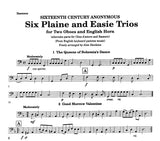 Anonymous % Six Plaine & Easie Trios (Score & Parts)-2OB/EH or OB/EH/BSN