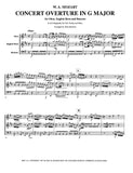 Mozart, Wolfgang Amadeus % Concert Overture in G Major K212 (Score & Parts)-OB/EH/BSN