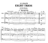 Bach, J.S. % Eight Trios (score & parts) - 3BSN
