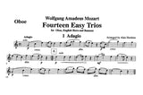 Mozart, Wolfgang Amadeus % 14 Easy Trios (Score & Parts)-OB/EH/BSN