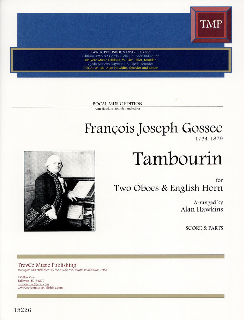 Tambourin (Score & Parts)-2OB/EH - Trevco Music
