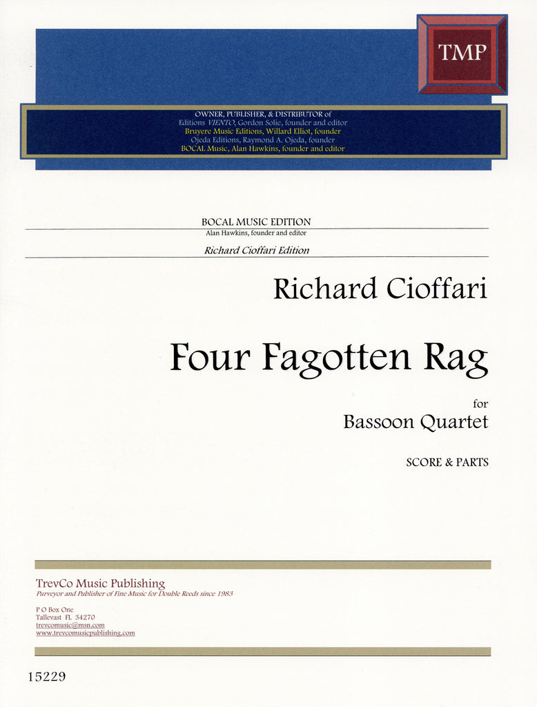 Cioffari, Richard % Four Fagotten Rag (score & parts) - 4BSN